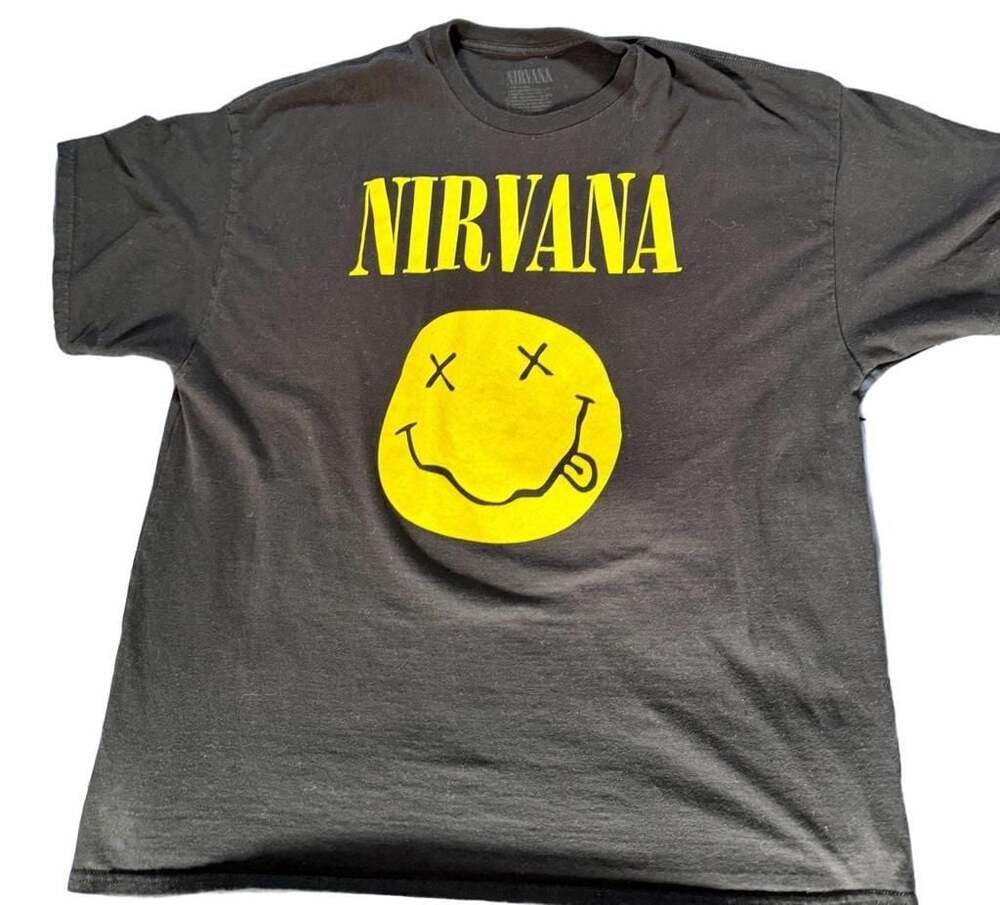 Nirvana Smiley Face Graphic Band T-Shirt